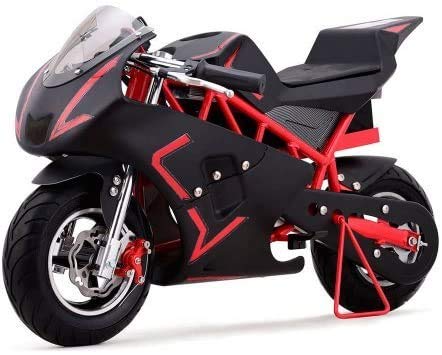 HOVER HEART Mini Pocket Bike by Gas On 40cc 4 Stroke, EPA Approved (Red and Black)