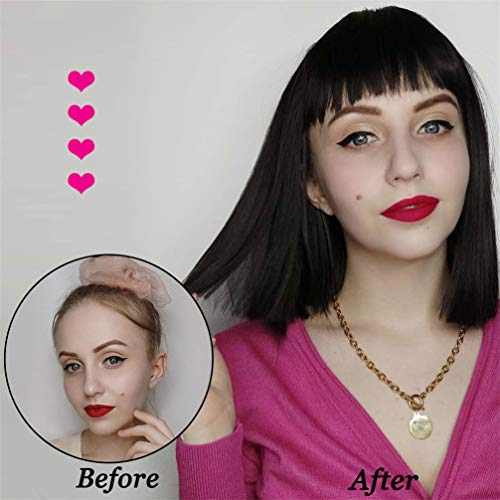 Perruque devant en dentelle texture premium bouclée et frange raide