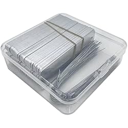 Macetas Metálicas En Lamina 100 etiquetas de lámina metálica | Escritura de doble cara en etiquetas de lámina de metal | Etiquetas de metal de doble cara para escribir en exteriores, jardinería y alta durabilidad, Firulab