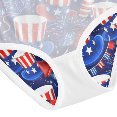 Joisal Cartoon Red Blue Fireworks Hat Toddlers Underwear Floral 2t Cotton Girl Panties Cute Bright Underpants Briefs 5