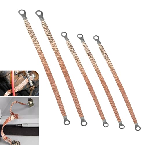 Engine Grounding Strap 10' 13' Copper Braided Flexible Cable Strap-Double Ended Splices for...