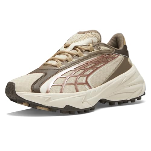 PUMA Womens Spirex Squadron Metallic Lace Up Sneakers Shoes - Brown2