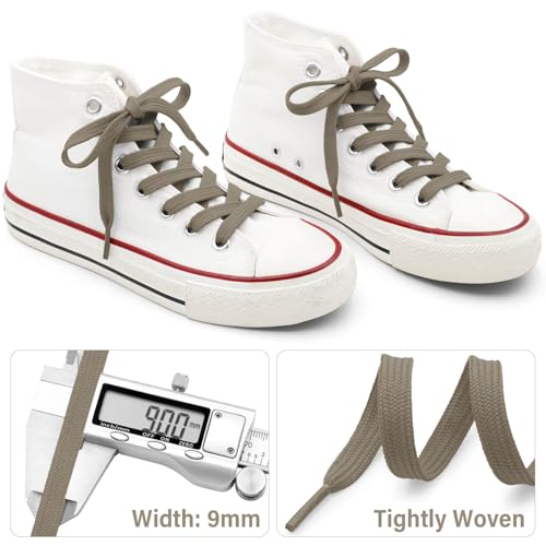Image of DELELE Solid Flat Shoelaces Hollow Thick Athletic Shoe Laces Strings 2 Pair