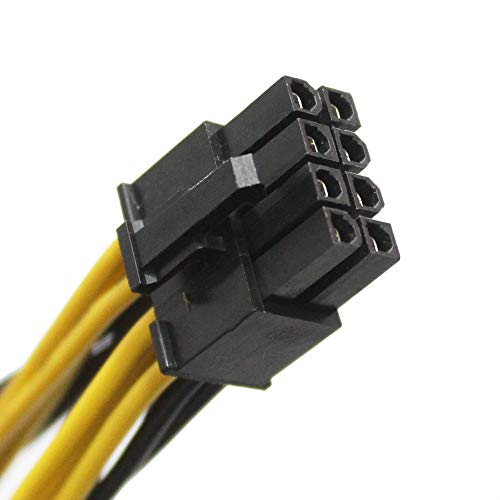 Cavo di Alimentazione per Scheda Grafica CPU 8 Pin Maschio a Doppio PCIe 8 Pin Femmina, Ricambio per NVIDIA Tesla K80/M40/M60/P40/P100 030-0571-000 (10 cm) - Scheda video - Immagine 1