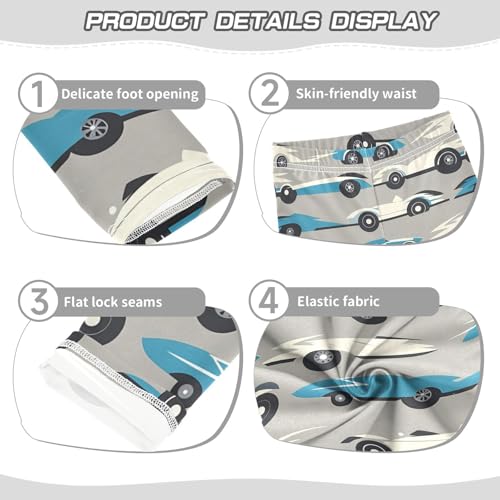 Girls' Leggings Retro Cars Blue Gray Kids Yoga Tights Pants 1 Pack 208617513