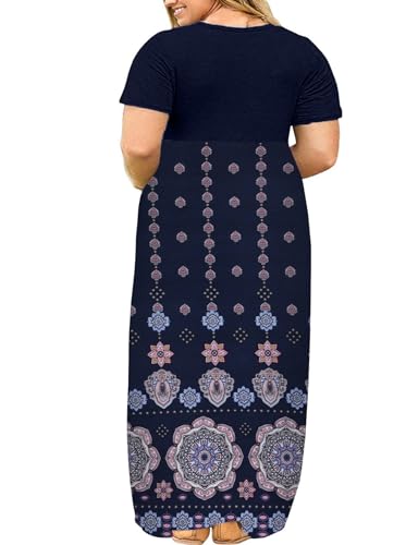 Image of Kancystore Women's Plus Size Maxi Dress with Pockets Summer Dresses XL-5X