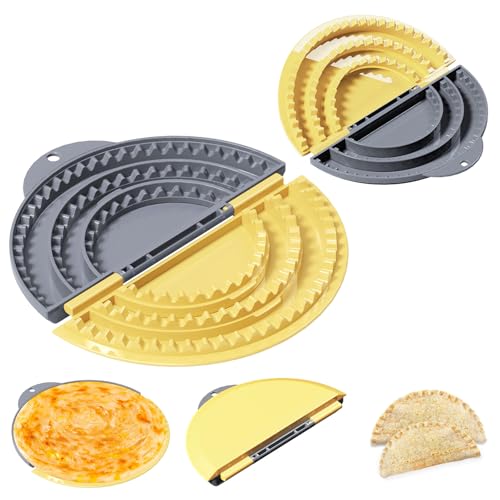 Tortilla Wraps Maker Sealer, Golxmse,chapati roti maker, Adjustable 6in-8in-10in, Create Burritos, Tortilla, Dumplings, Calzones, Enchiladas, Kebabs, Pasties (Grey Yellow, 6'-8'-10')
