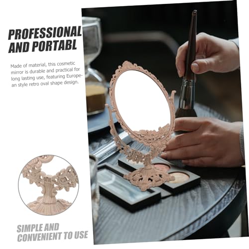 Espejo de Maquillaje Ovalado de Mesa Vintage BESPORTBLE miniatura 3