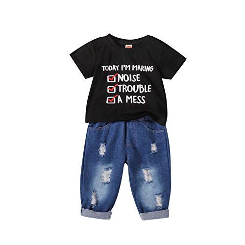 Boys' Clothing Sets Short Sleeve Top with Toddler Jeans Boys 18-24 Months