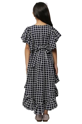 Image of Baby Girl's Birthday Casual Frock High Low Dress Checkered 2-3 Years
