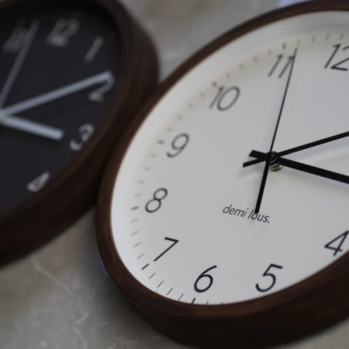 12 Inch WiFi Wall Clock, Auto Sync, Silent, Wood-Look Frame - Image 5