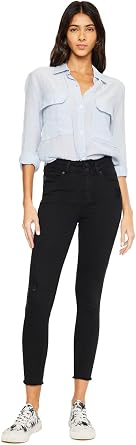 SALT TREE Kan Can Womens HIGH Waist Ankle Length Two Button Jeans