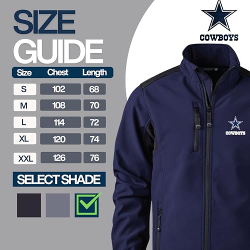 Image of dunbrooke Men's Navy Chicago Bears Softshell Fleece Full-Zip Jacket