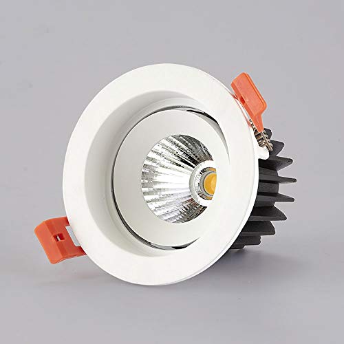 Lighting lámpara de Techo, Foco led Giratorio, empotrable en el Techo, lámpara de Pared de Lavado de Panel Redondo de 3 w, Luces empotrables de Ahorro de energía con clasificación de Fuego, lámparas