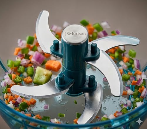 Image of Manual Vegetable Chopper 450ML | Hand Pull Kitchen Food Chopper with Stainless Steel Blades | Onion Tomato Vegetable Cutter | Multipurpose Manual Food Processor for Kitchen