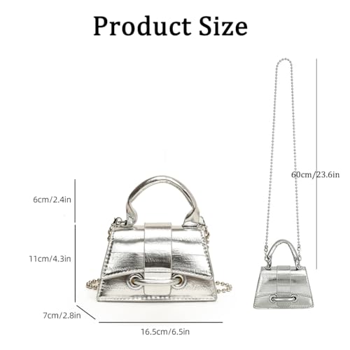 Image of Mini Purses for Women Y2K Purses Top Handle Crossbody Bag Clutch Shoulder Handbag for Cocktail Party Prom Wedding