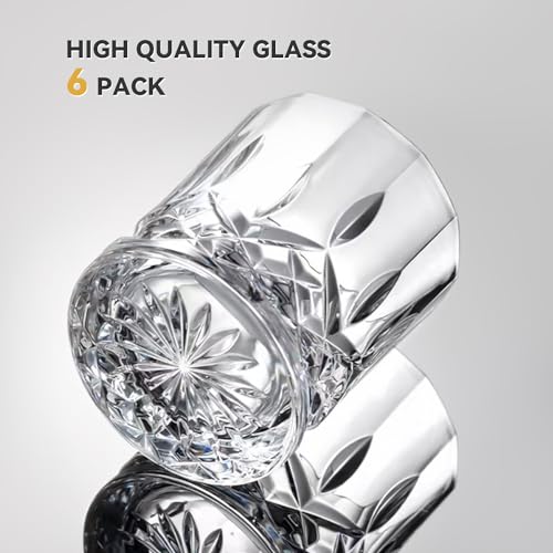 Triplorare Whiskey Glasses, Set of 6, 11oz Old Fashioned Whiskey Glasses, Lamb Glasses, Bar Whiskey Glasses, Scotch Glasses (Set of 6)