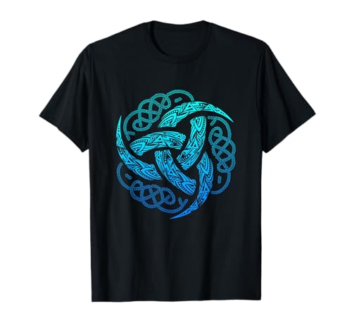 VIKING CELTIC KNOTWORK TRIPLE HORN OF ODIN T-Shirt