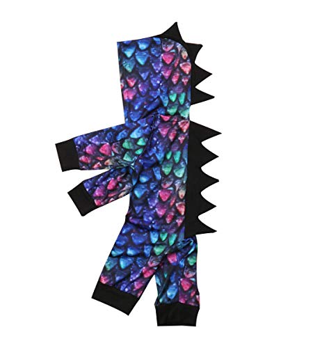 Newborn Baby Boys Dinosaur Hooded Romper Dinosaur Bodysuit Long Sleeve Zipper Jumpsuits Hoodie Outfits (0-6Months, Coloful Dinosaur)