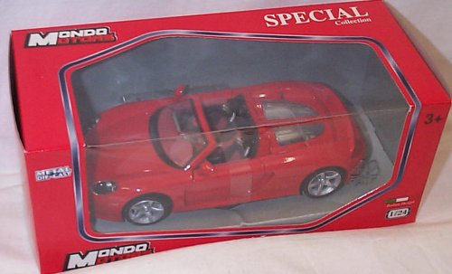 Mondo Motors P0RSCHE carrera GT car in red 1:24 scale diecast model