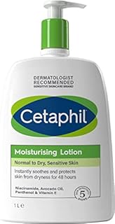 Cetaphil Face & Body Moisturiser, 1L, Moisturising Lotion For Normal To Dry, Sensitive Skin, With Niacinamide & Vitamin E