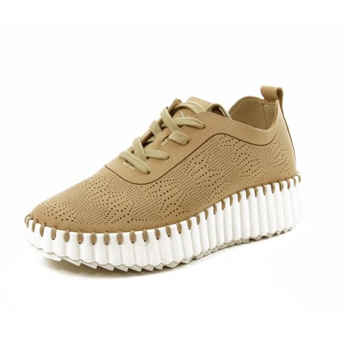 WALK & FLY - Zapato Casual 9837-BG para: Mujer Color: Beige Talla: 38