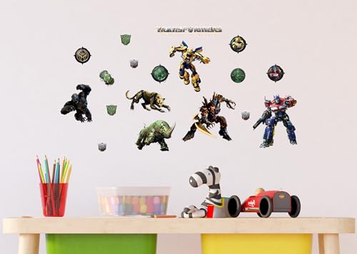 Vinilo decorativo para pared infantil Transformers 30x30 cm miniatura 3