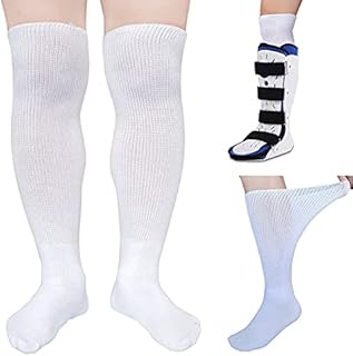CIRZUEX 2 Pairs Replacement Sock for Air cast Walking Boot Walker Brace - Air Cam Walkers Fracture Boot Orthopedics Socks Cast Boot Sock 2 Pairs