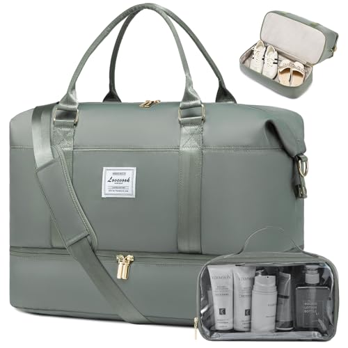 Image of LOVEVOOK Travel Bag Weekender Bags for Women, Carry on Overnight Bag with Shoe Compartment,Duffle Bag with Laptop Pocket,Hospital Bag for Labor Delivery,Gym Tote Bag with Toiletry Bag