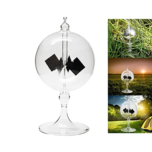 Handmade Clear Solar Power Crookes Radiometer For Sun Light Energy Vanes Home Office Decoration Gift Solar Power Radiometer