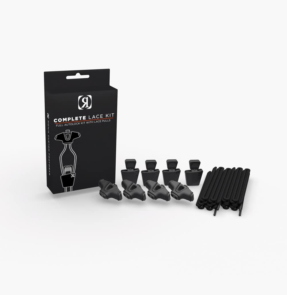 Ronix Complete Lace Kit - Black (set of 4 Laces, 4 AutoLocks, 4 Pull Handles)