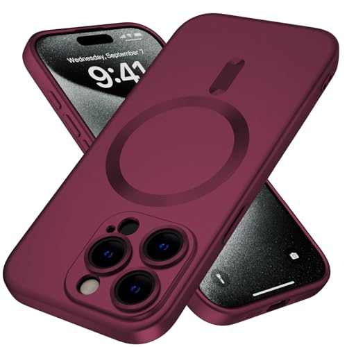 X-level Magnetic for iPhone 15 Pro Case, Slim Fit, Burgundy