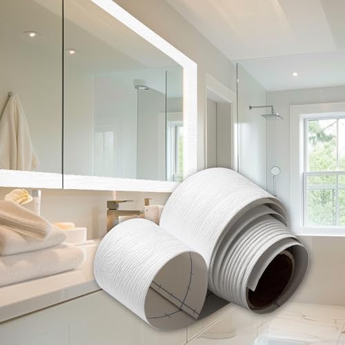 Peel and Stick White Wood Grain Wallpaper Border, Removable PVC ...