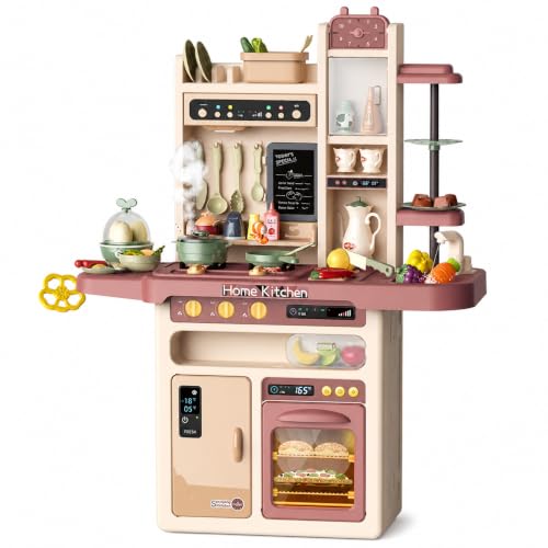 Image of Kids Kitchen Play Set with Lights & Sounds (65 Pcs Kitchen Set)