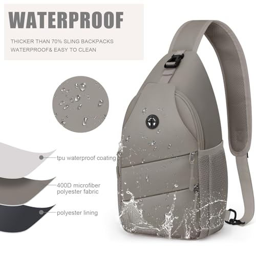 Image of Crossbody Bags for Women Men Trendy Sling Bag Bakpack Casual Chest Bag with Convertible Shoulder Strap steel Stainless Steel Paint