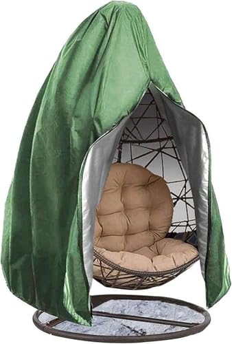 BANTASE Funda For Silla Colgante, Huevo Oscilante, Sillón Flotante Protector Oxford con Cremallera, Mecedora For Terraza, Impermeable(Green,231x200cm)
