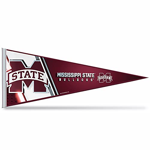 Rico Industries NCAA Mississippi State Bulldogs Primary 12" x 30" Felt Wall Décor Pennant - Great for Home/Bed Room/Man Cave Décor