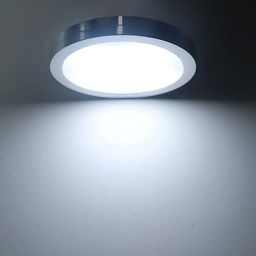 Miniatura 4 de YGS-Tech Kit de iluminación LED para debajo del gabinete, luz LED de disco de 1020 lúmenes, luz blanca diurna de 5000 K, CRI90+, atenuación táctil,