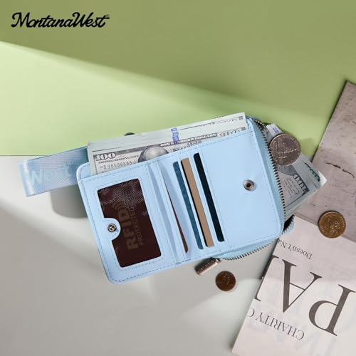 Image of Montana West Small Wristlet for Women Female Ladies Wallet with Rfid Blocking Lining Minimalist Lightweight & Easy to Carry