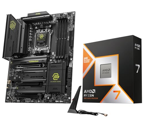 Micro Center AMD Ryzen 7 9800X3D CPU Processor with MSI MAG X870 Tomahawk WiFi Gaming Motherboard...