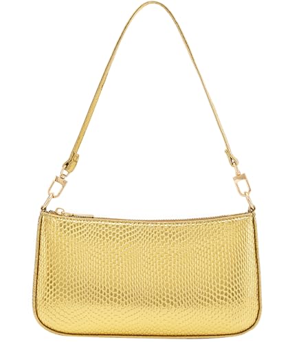 Image of Shoulder Bag for Women Retro Vegan Leather Classic Clutch Tote HandBags Purses with Zipper Closure