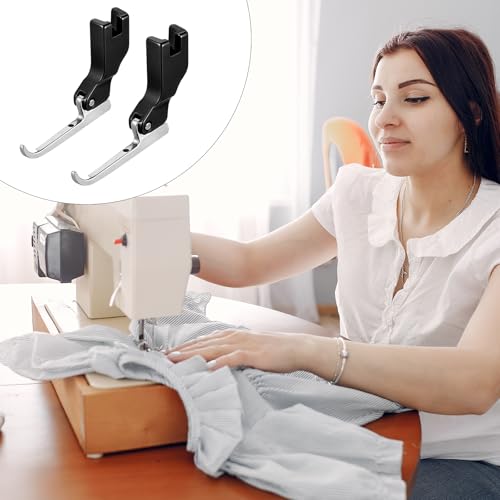 2 piezas pie prensatelas para máquina de coser con cuentas miniatura 7