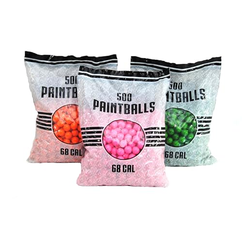 Paintballs 500 Count Bag .68 Caliber Ammo Good for Any .68cal Paintball Marker Gun