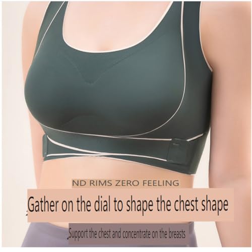 Front Side Buckle Sports Bra,Corrective Bra Without Wires，Women's Front Cross Strap Super Push Up Adjustable Yoga Bra4