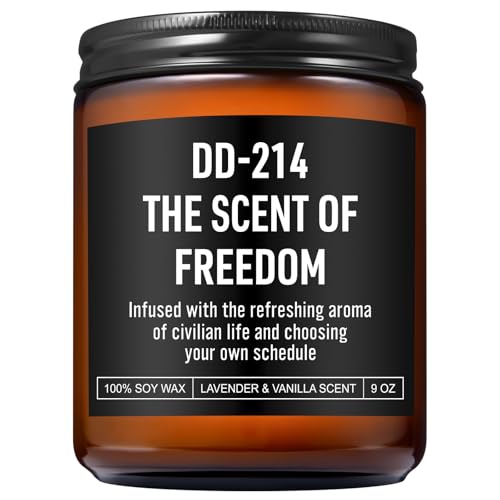 Karply DD214 Candle, Military Retirement Gifts for Men, Women - Retired Navy Veteran, Air...