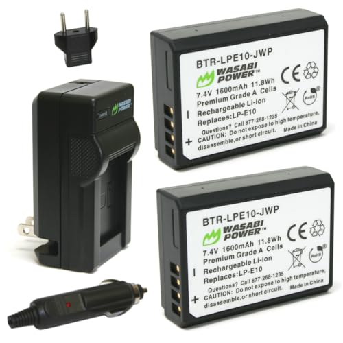 Wasabi Power LP-E10 Battery for Canon EOS Rebel T7, T6, T5,