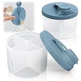 KXVXXV Unterwegs Milchpulver Portionierer Baby, 2 Stück Tragbarer Milchpulver Aufbewahrungsbox, Milchpulver Box Drehbarer Milchpulver Behälter Baby-Milchpulverspender (Dunkelbla)