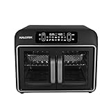 Kalorik Air Fryer Convection Oven Designer Series 26-Quart with Dual Speed Fan Easy Pull French Doors and 14 Smart Cooking Presets, Includes 5 Cooking Accessories, 1700-Watts, Black