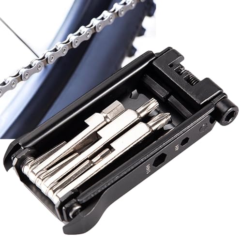 Oseczmut Herramienta combinada de reparación de bicicletas, multiherramienta para bicicletas de montaña | Herramientas multifunción para bicicletas 23 en 1 | Multiherramienta plegable para bicicleta,