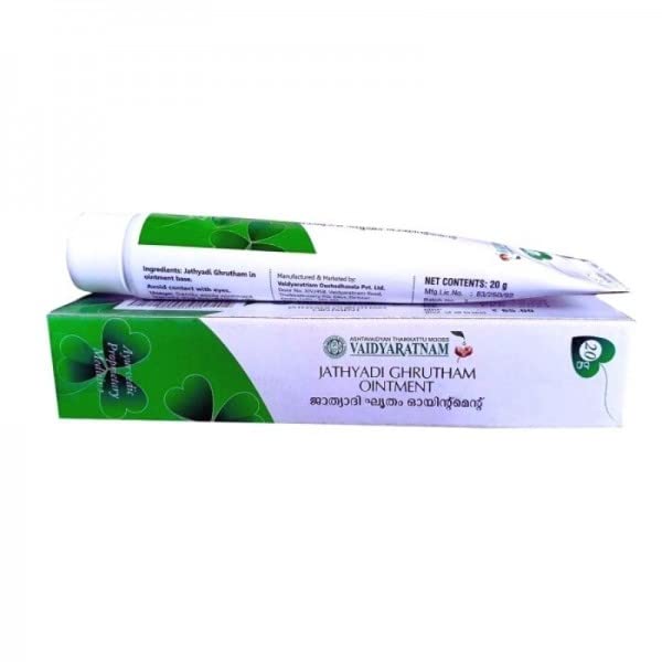 VAIDYARATNAM Jathyadighrutham Ointment 20 GM (PACK OF 2) (B09XKL3VSF) Amazon Price History, Amazon Price Tracker